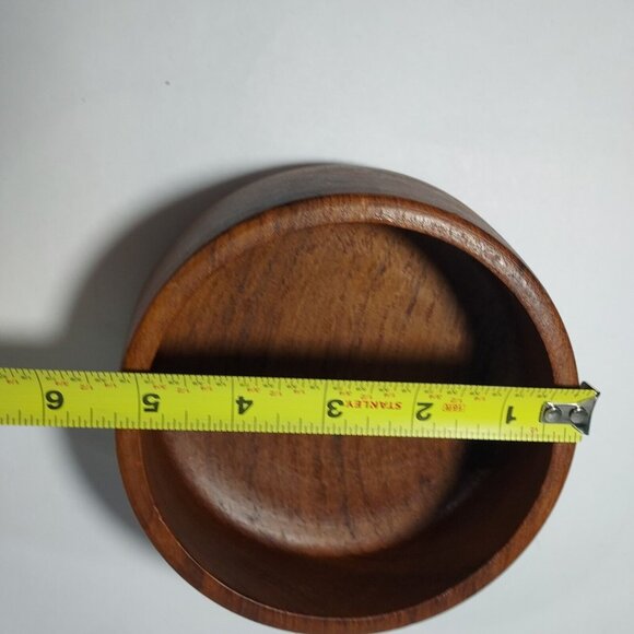 Dolphin Teak Individual Wood Bowl Mid Century Modern Naturalist. - Picture 5 of 8